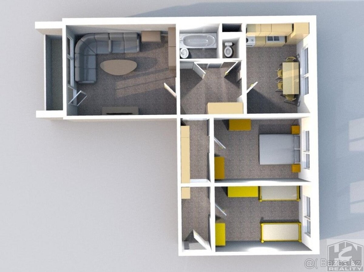 Prodej bytu 3+1, 74,8 m2, Tanvald - Šumburk nad Desnou, Vítě - 2