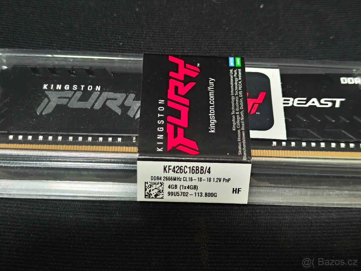 Kingston DDR4 8GB 2666MHz CL16 (2×4 GB) – KF426C16BB/4 - 2