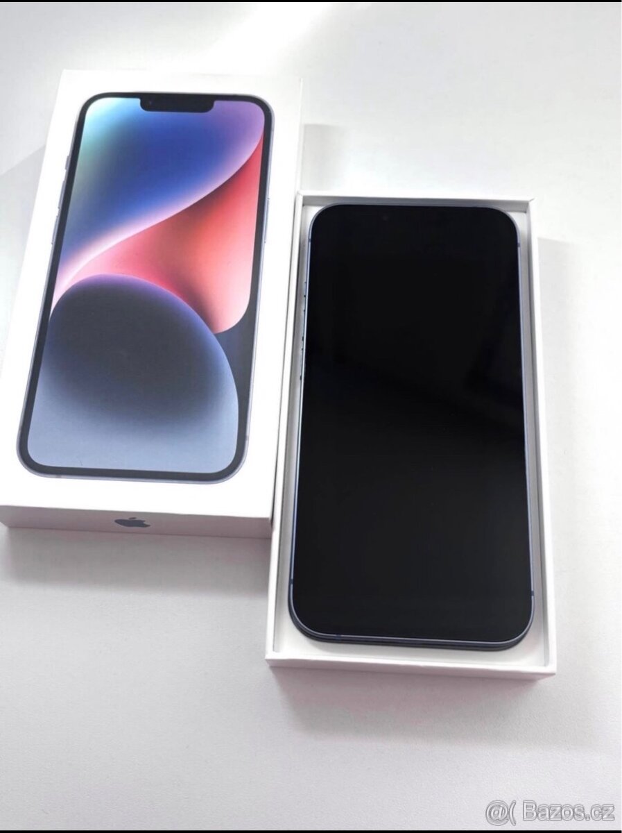 IPhone 14 128gb modrý - 90% bat, pěkný stav - 2