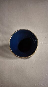 Stará modrá váza se zlacením - 2