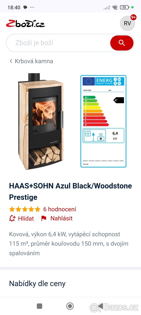 Krbová kamna azul - 2