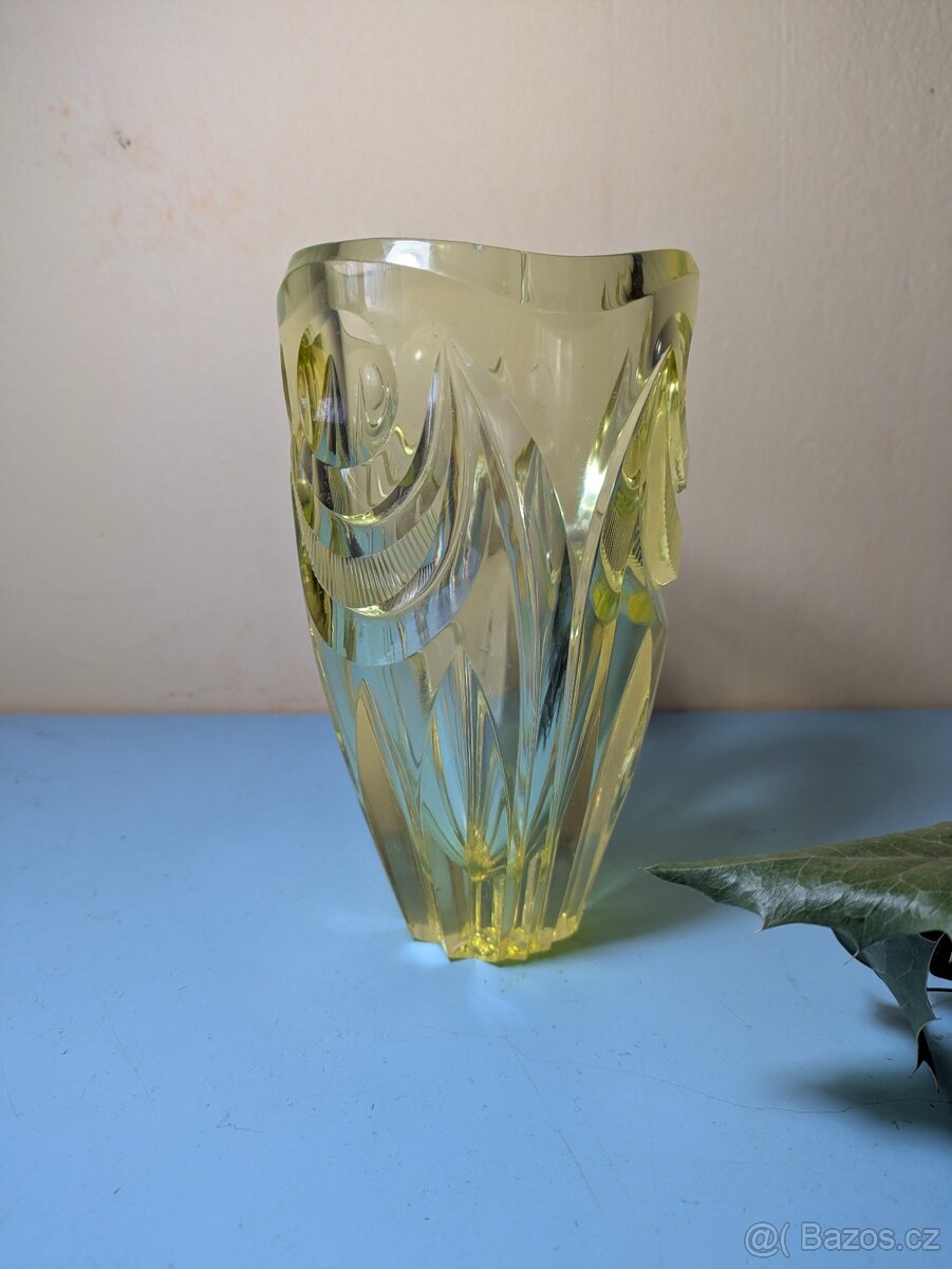 Art Deco - citrínová váza - 2