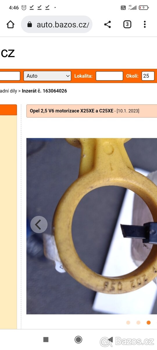 Opel 2,5 V6 motorizace C25XE, X25XE - 2