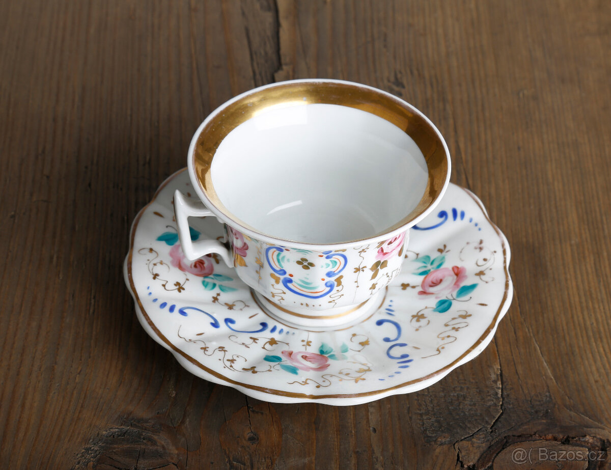 Hrníček s podšálkem ŠaPo Chodov cca 1841 - 2