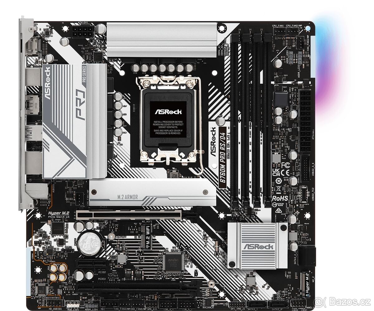 ASRock MB Sc LGA1700 B760M PRO RS/D4, Intel B760, 4xDDR4 - 2