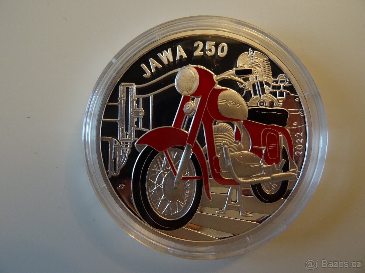 Stříbrná mince 500 Kč 2022 Motocykl Jawa 250 proof - 2