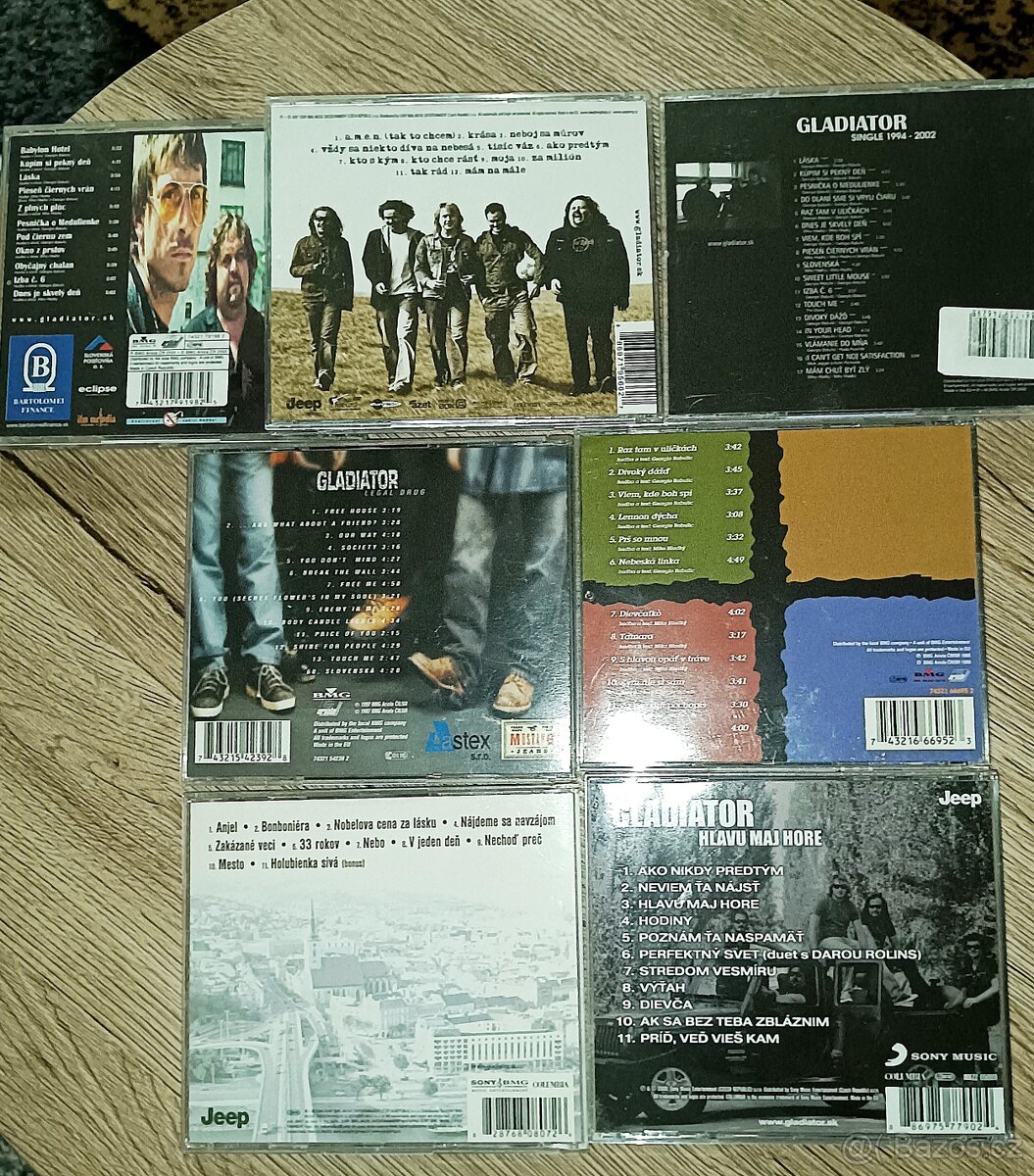 Prodám sbírku CD slovenské kapely GLADIATOR - 2