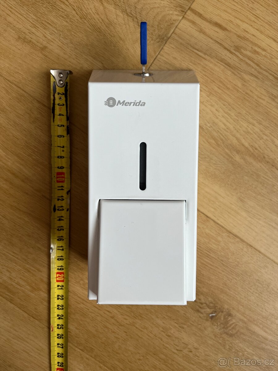 NOVÝ profi dávkovač mýdla MERIDA, 0,4l kov - 2