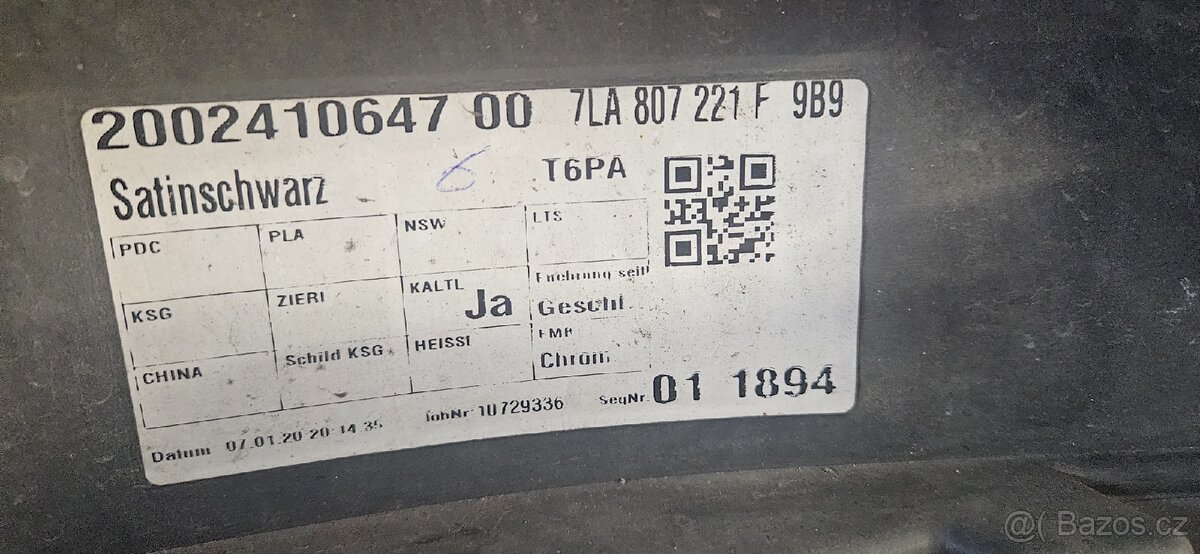 Přední nárazník Vw Transpotér T6.1 - 2