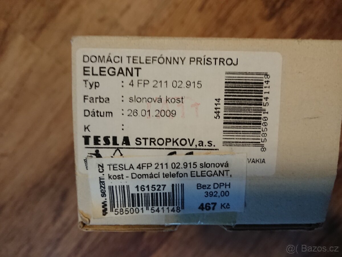 Domácí telefon TESLA ELEGANT slonová kost - 2