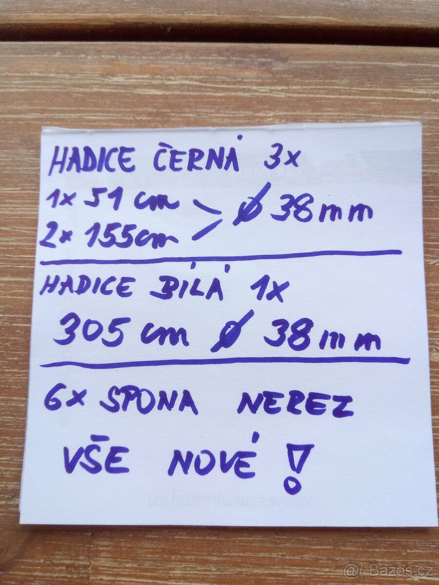 Hadice k bazénu nove - 2