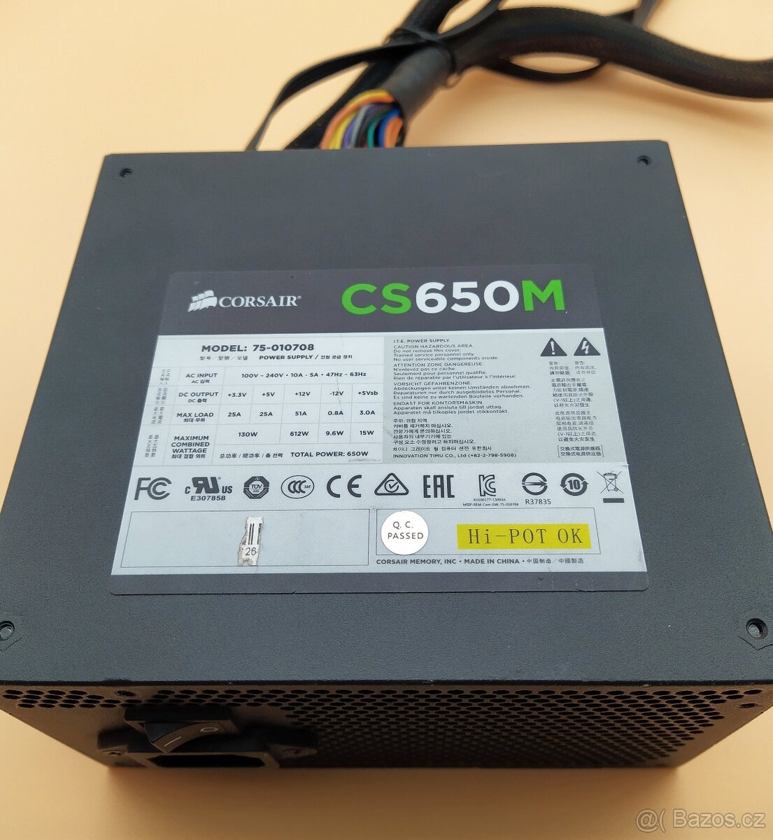 Prodám PC zdroj Corsair CS650M Gold - 2