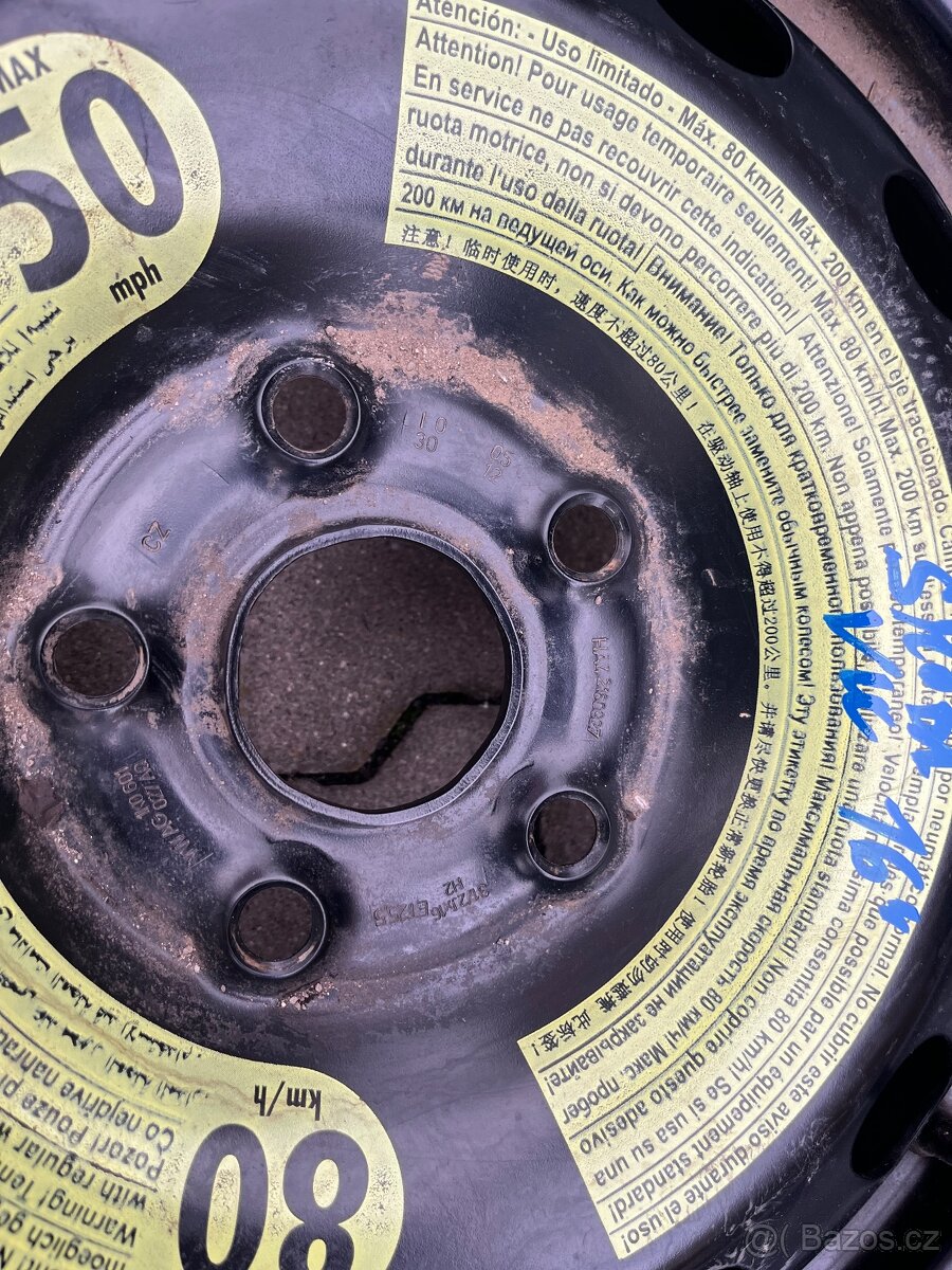 Dojezdová kola Škoda vw 5x112 - 2
