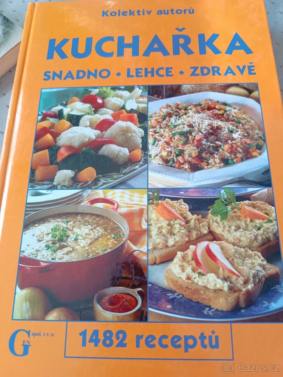 Knihy kuchařské, 11 ks, a další - 2