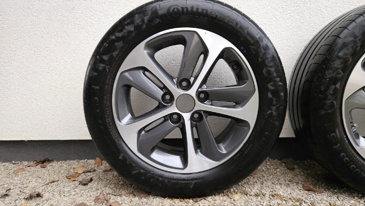 Prodám originál hyundai alu kola 16" + letní + tpms - 2