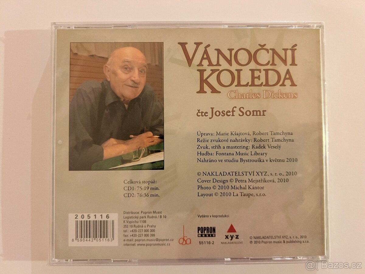 Vánoční koleda - čte Josef Somr - 2