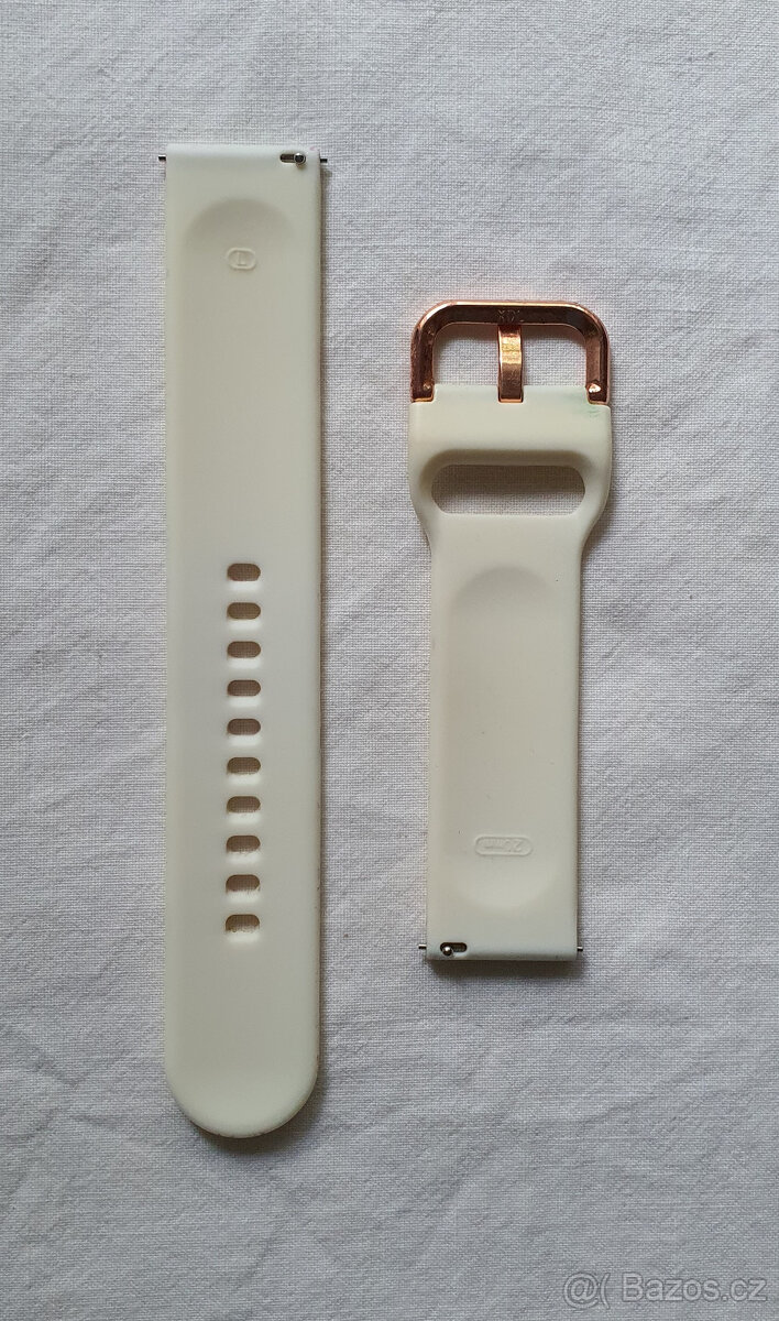 Bílý pásek, řemínek Samsung,Garmin,Huawei,Xiaomi - 20 mm - 2