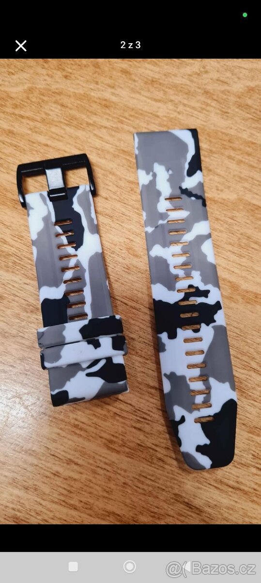 GARMIN 6x, 7x a 8 tah, řemínek, pásek 26mm bílý - 2