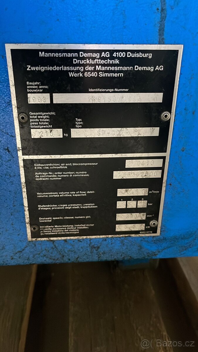 Kompresor šroubový + nádrž - 2