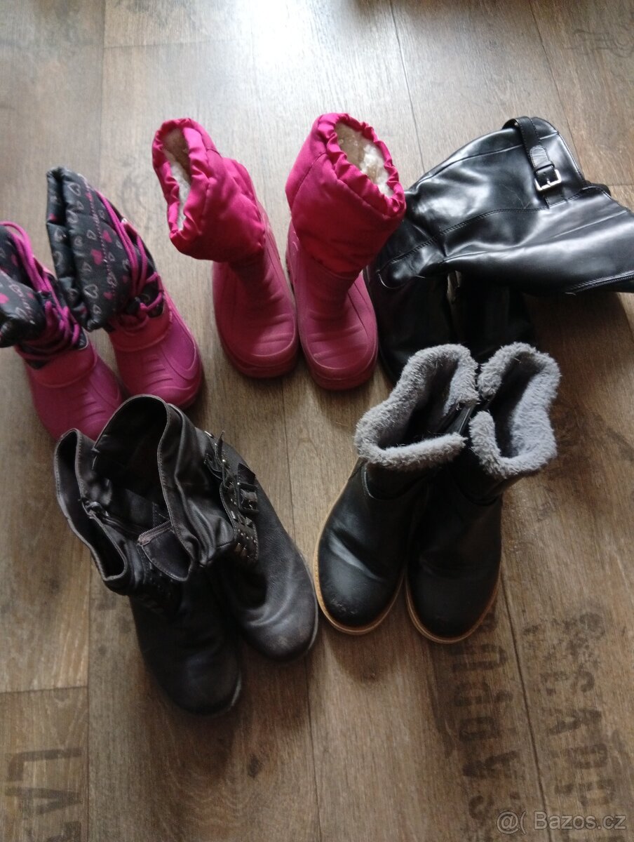 dětské boty zimní vel.29-33 3+1zdarma - 2