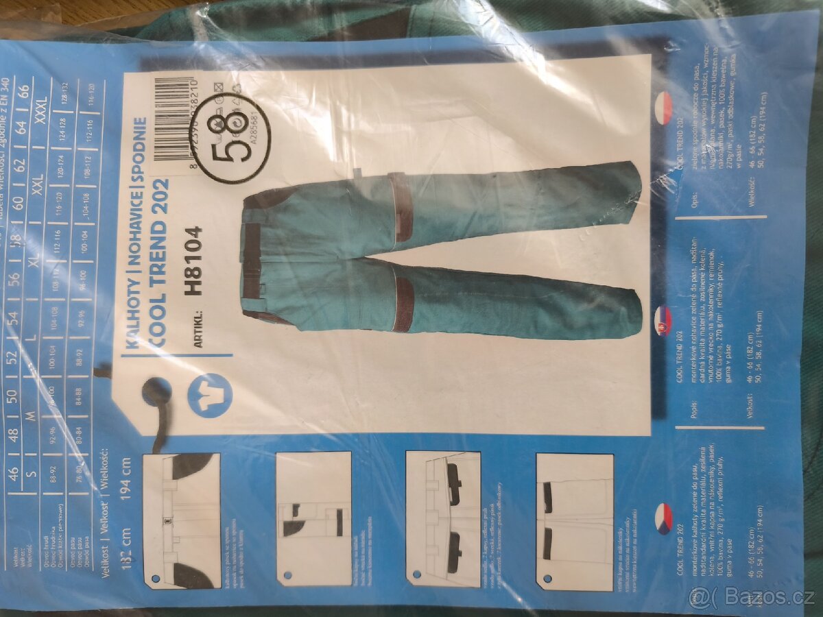 Prodám nové pracovní kalhoty. - 2