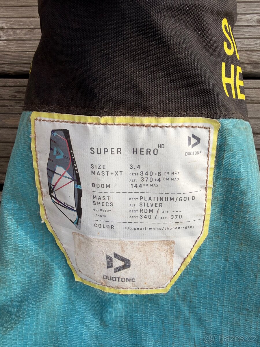 Windsurfing plachty Duotone 5.0 a 3.4 - 2