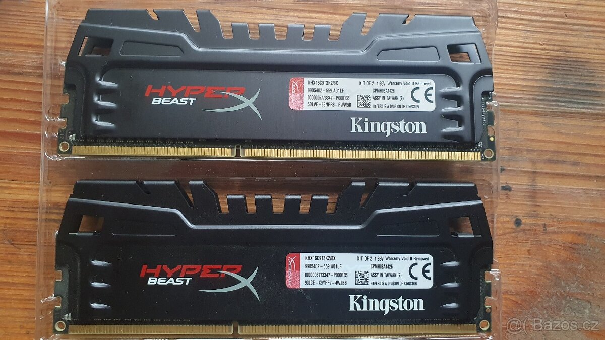 DDR3 RAM 8gb KIT Kingston hyper beast - 2