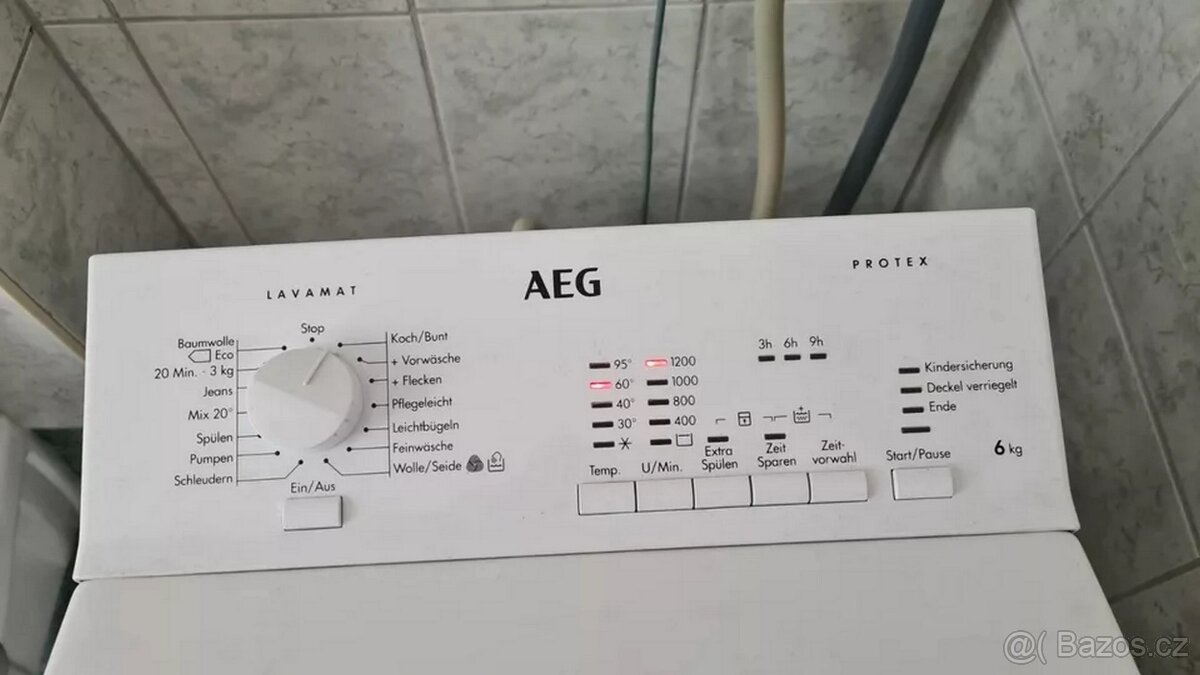 40cm úzká A++ 6kg moderní pračka AEG DOVOZ - 2