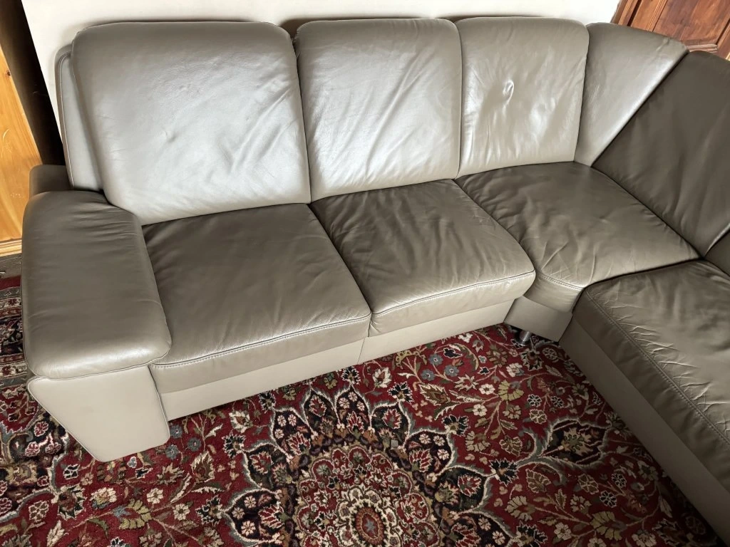Luxusní rohová kožená sedací souprava,2971 - 2