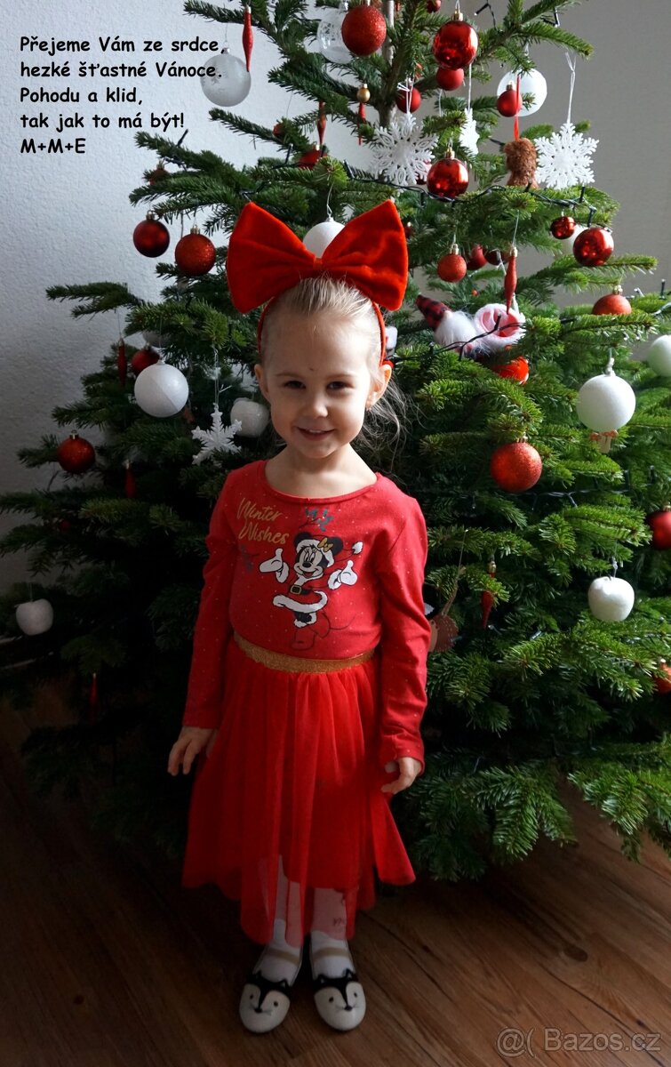 Vánoční šaty velikost 110 Disney Minnie Mouse - 2