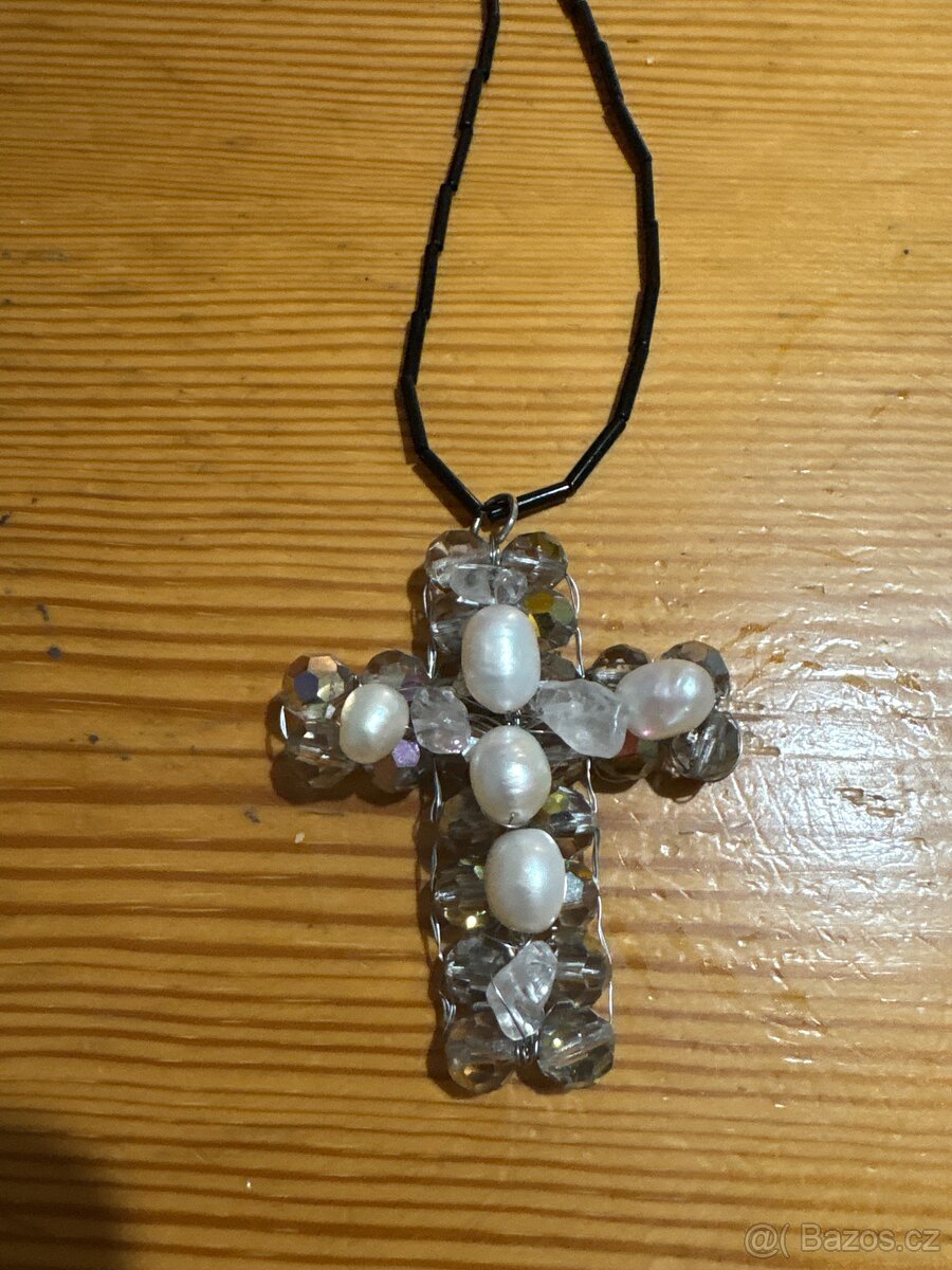 Bižuterie ruční práce barokní perly Jablonec korálky - 2