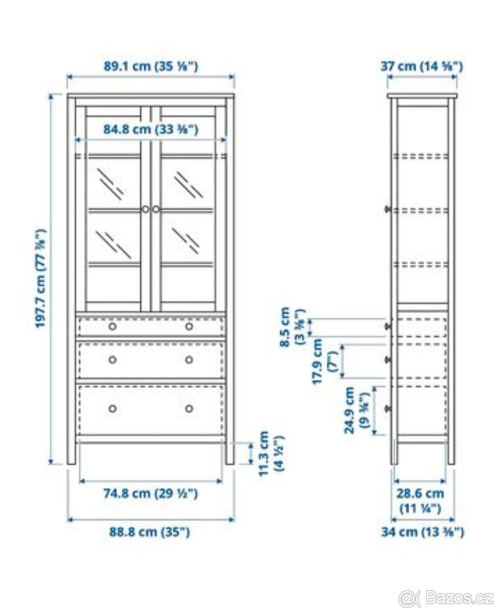 VITRÍNA IKEA HEMNES MAT - 2