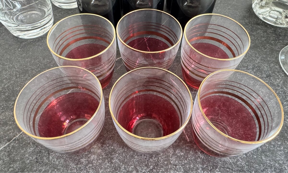 Starožitné sklenicky "Vintage" 6 ks. - 2