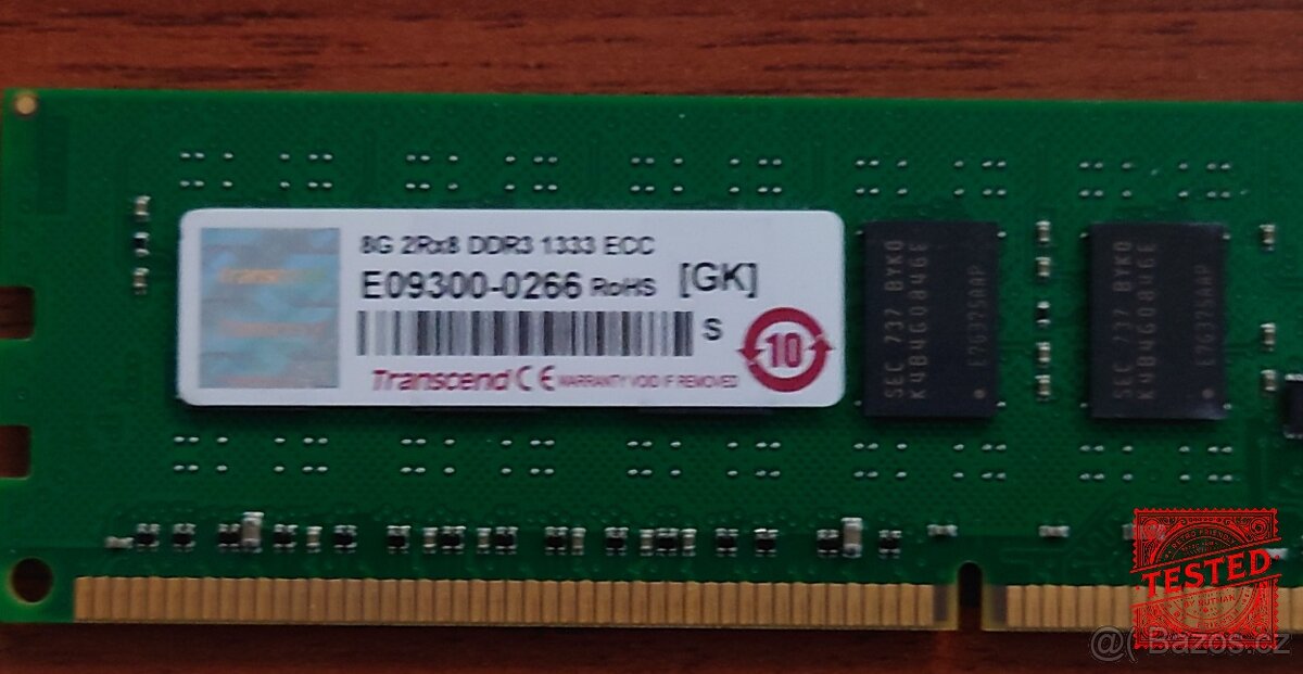 8 GB DDR3 ECC Registred 4 kusy (32GB) - 2