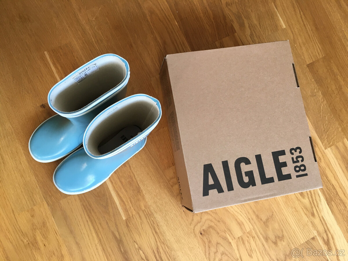 Dětské barefoot kompromis holínky světle modré 30 Aigle - 2