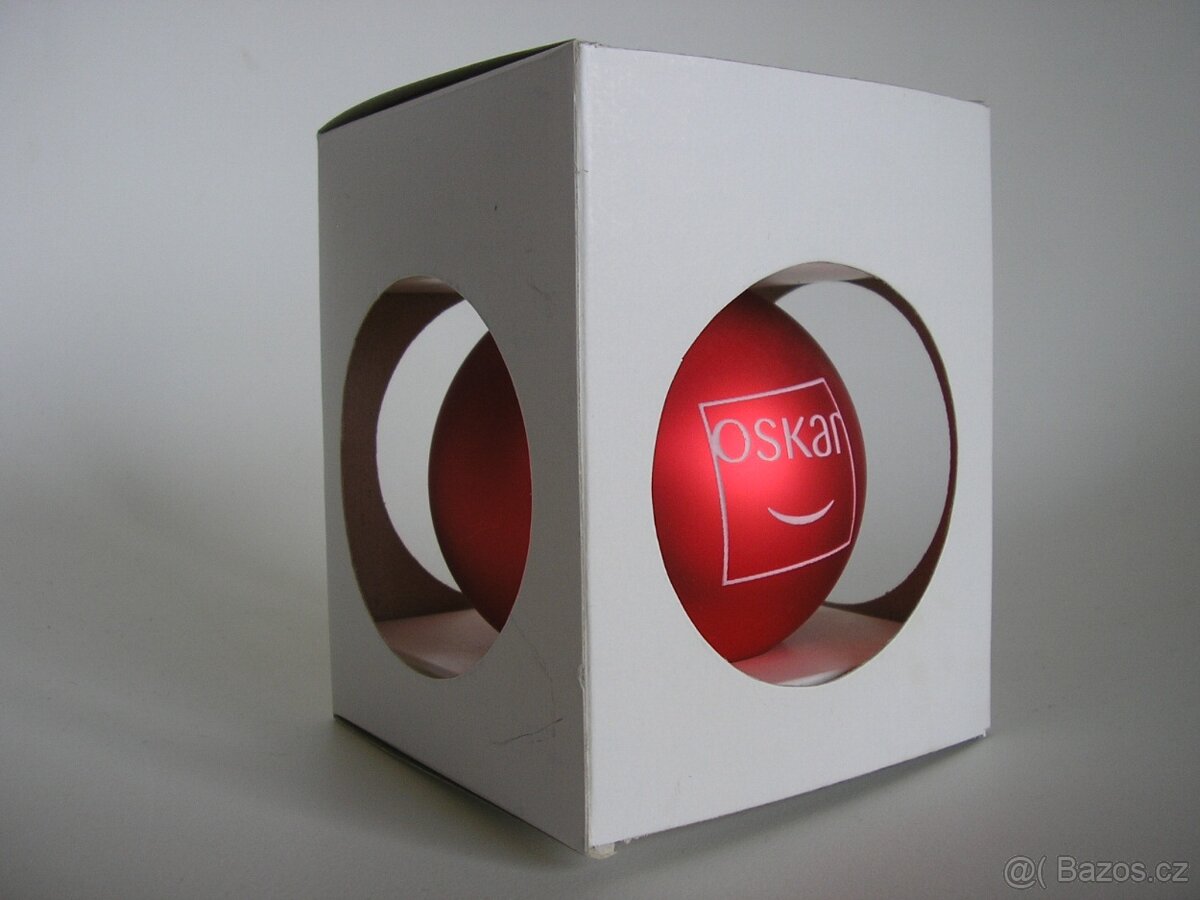 Vánoční ozdoba, koule OSKAR. - 2