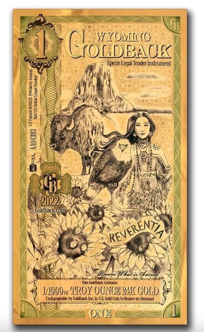 Zlatý slitek GOLDBACK - 2