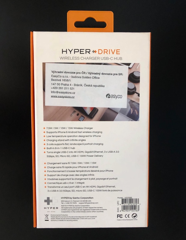 HyperDrive bezdrátová nabíječka a USB-C Hub - 2
