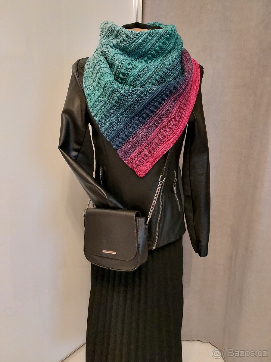 Ručně háčkovaný šátek 3 - 2