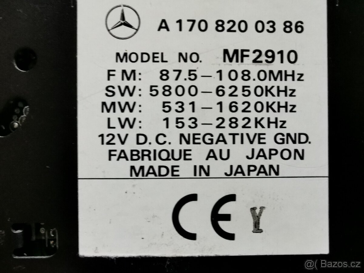 Mercedes Audio 10 CD be 2910 autorádio originál - 2
