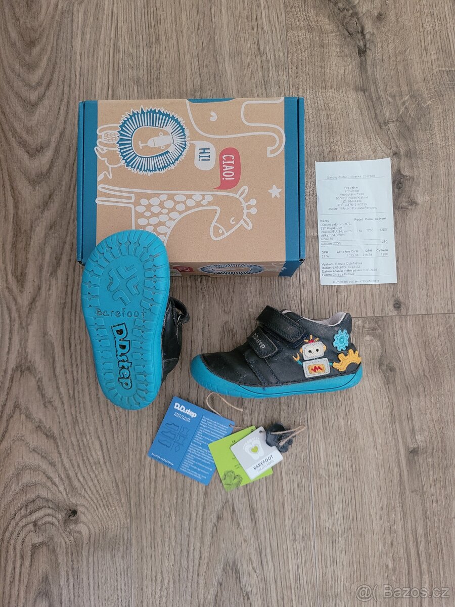 celoroční kožené kotníkové boty barefoot D.D.step - 2