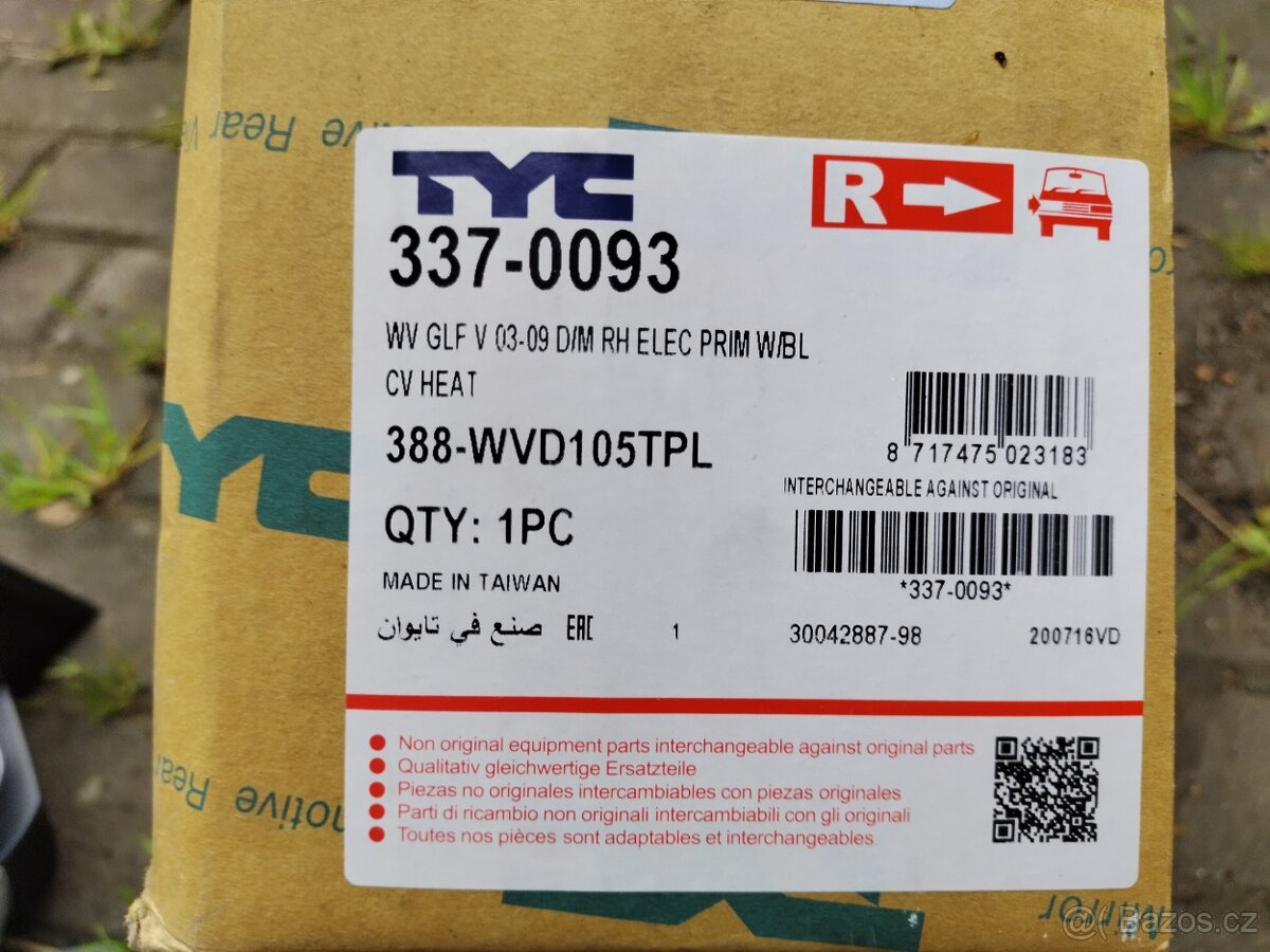 Zpětné zrcátko pravé VW Golf V - 2