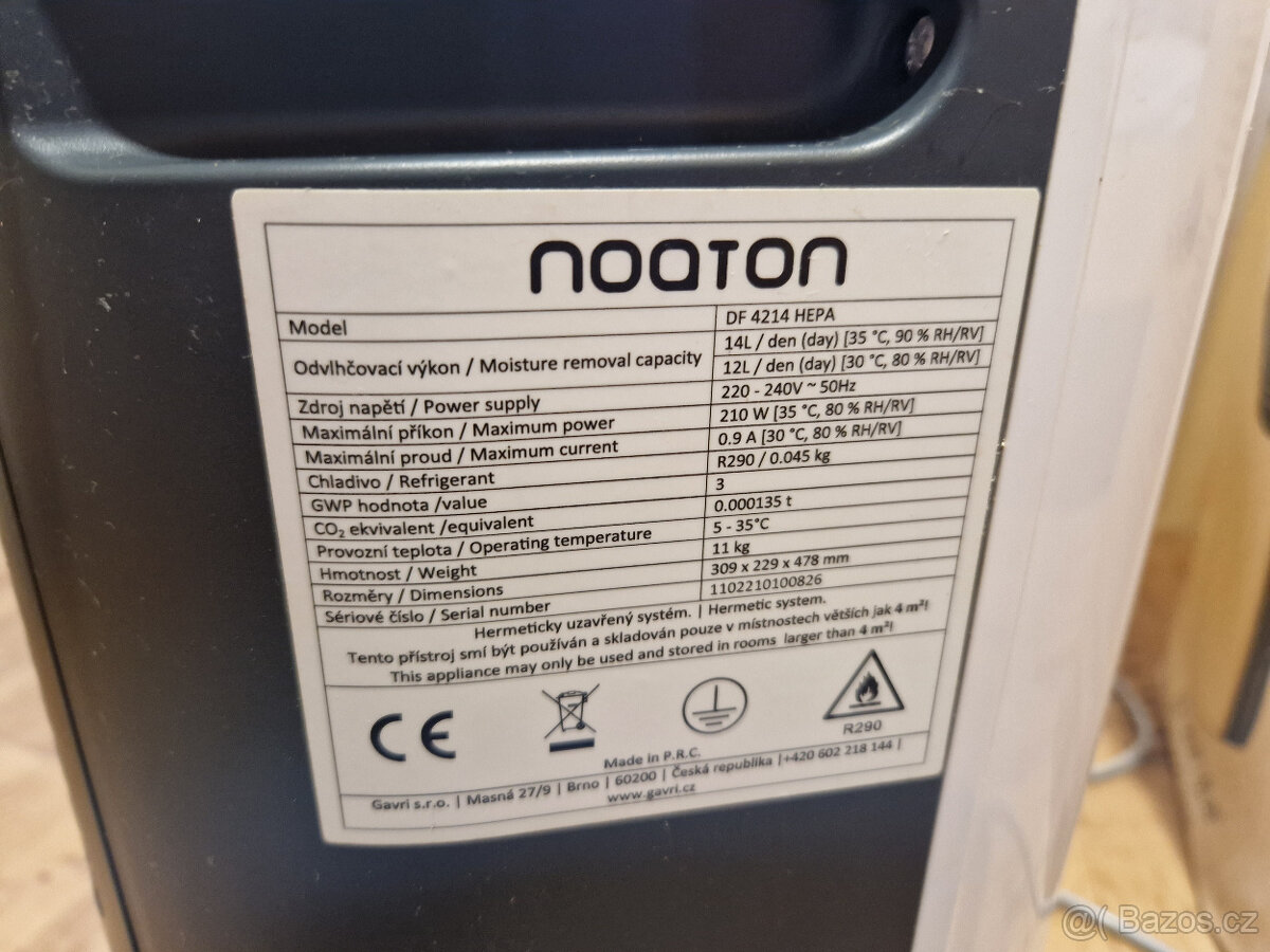 Odvlhčovač NOATON DF 4214 HEPA - 2
