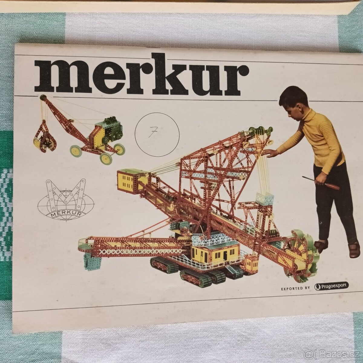 Ikonická konstrukční stavebnice MERKUR 7, z r. 1982 - 2