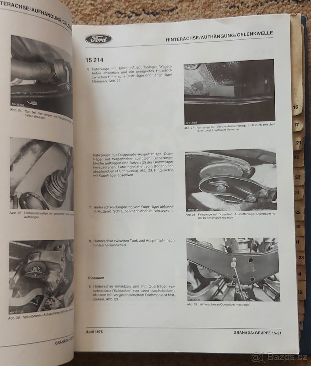 FORD GRANADA /TAUNUS/CAPRI - kompl. servisní a dílen. manuál - 2