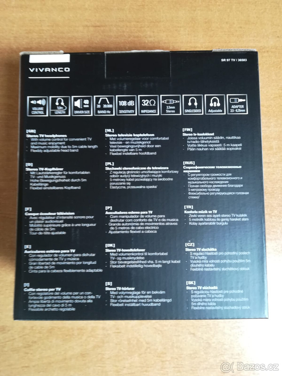 Prodám sluchátka zn. Vivanco SR97 - 2