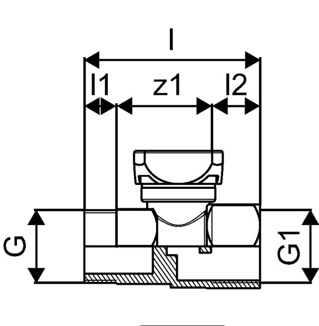 Uponor Vario regulační kulový ventil G1 - Rp1, Set za 18% - 2
