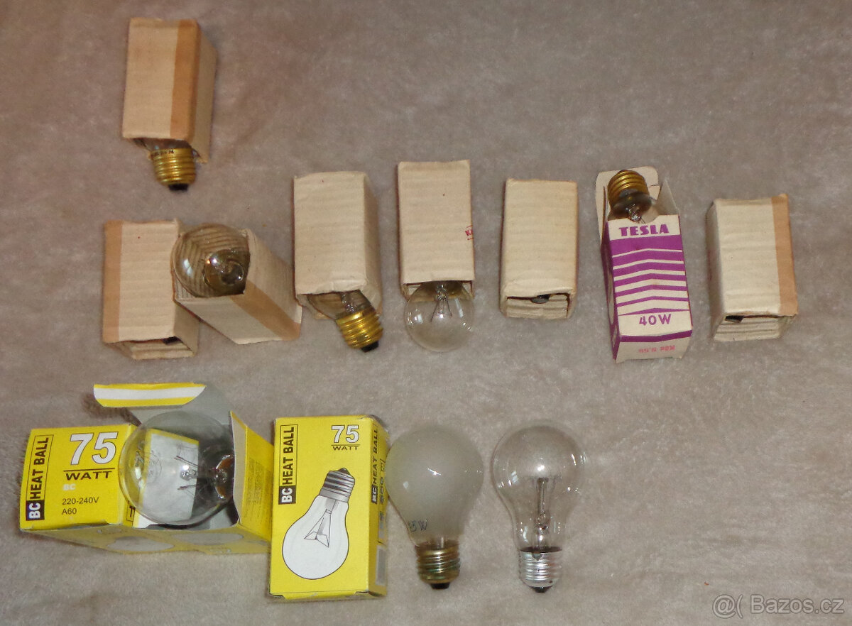 Žárovky klasické s vláknem do objímek E 27 - 2