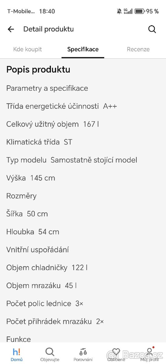 Lednice+mrazák CANDY CMFM 5144S - 2