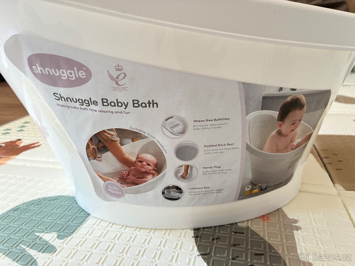 SHNUGGLE Vanička bílá s šedou opěrkou - 2